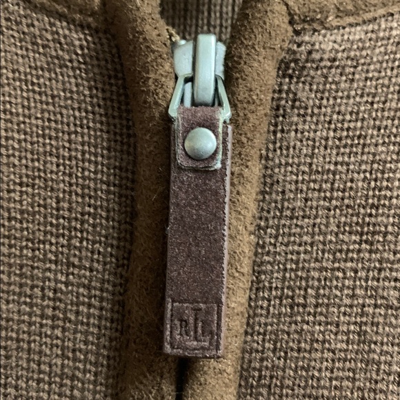 Lauren Ralph Lauren Petite Brown Two Way Cardigan Women’s Size Small Petite - Picture 5 of 8